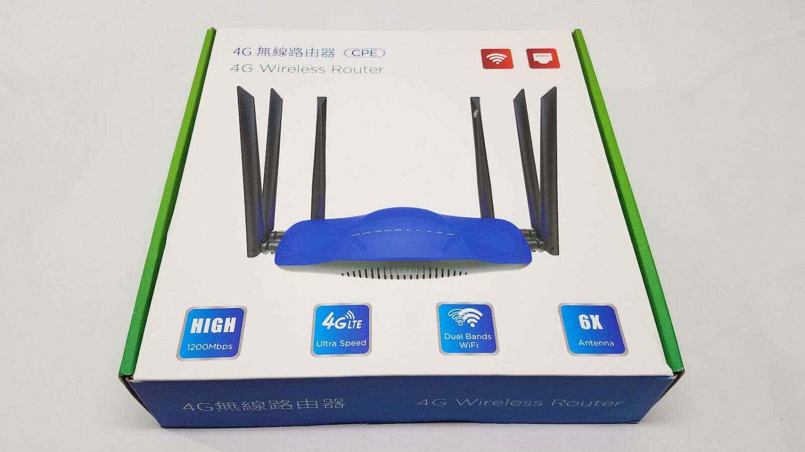 Dionlink 1200Mbps AC1200 Dual Band WIFI 4G Router with 6 Antennas Open Box