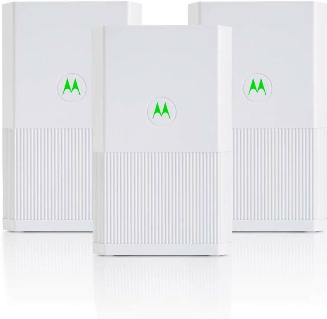 Motorola Whole Home Mesh WiFi System, AC2200 Tri-Band Mesh WiFi 3-Pack, up to...
