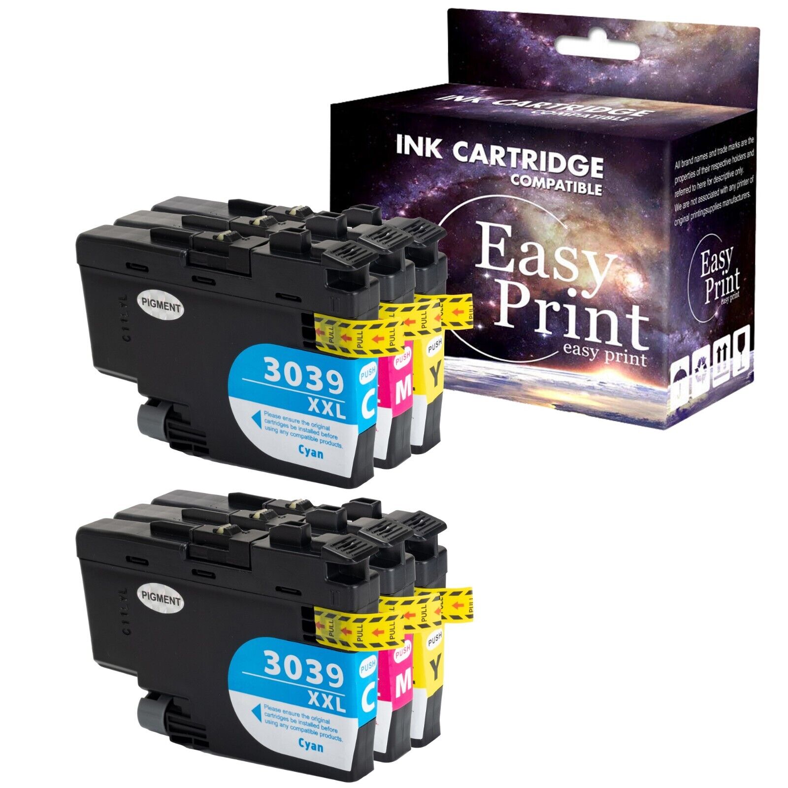 (6PK,2C2M2Y) LC3039 Ink Cartridge for MFC-J5945DW J5845DW J6945DW Printer