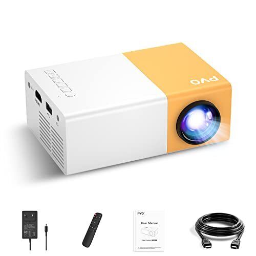 Mini Projector, PVO Portable Projector for Cartoon, Kids Gift, Outdoor Movie ...