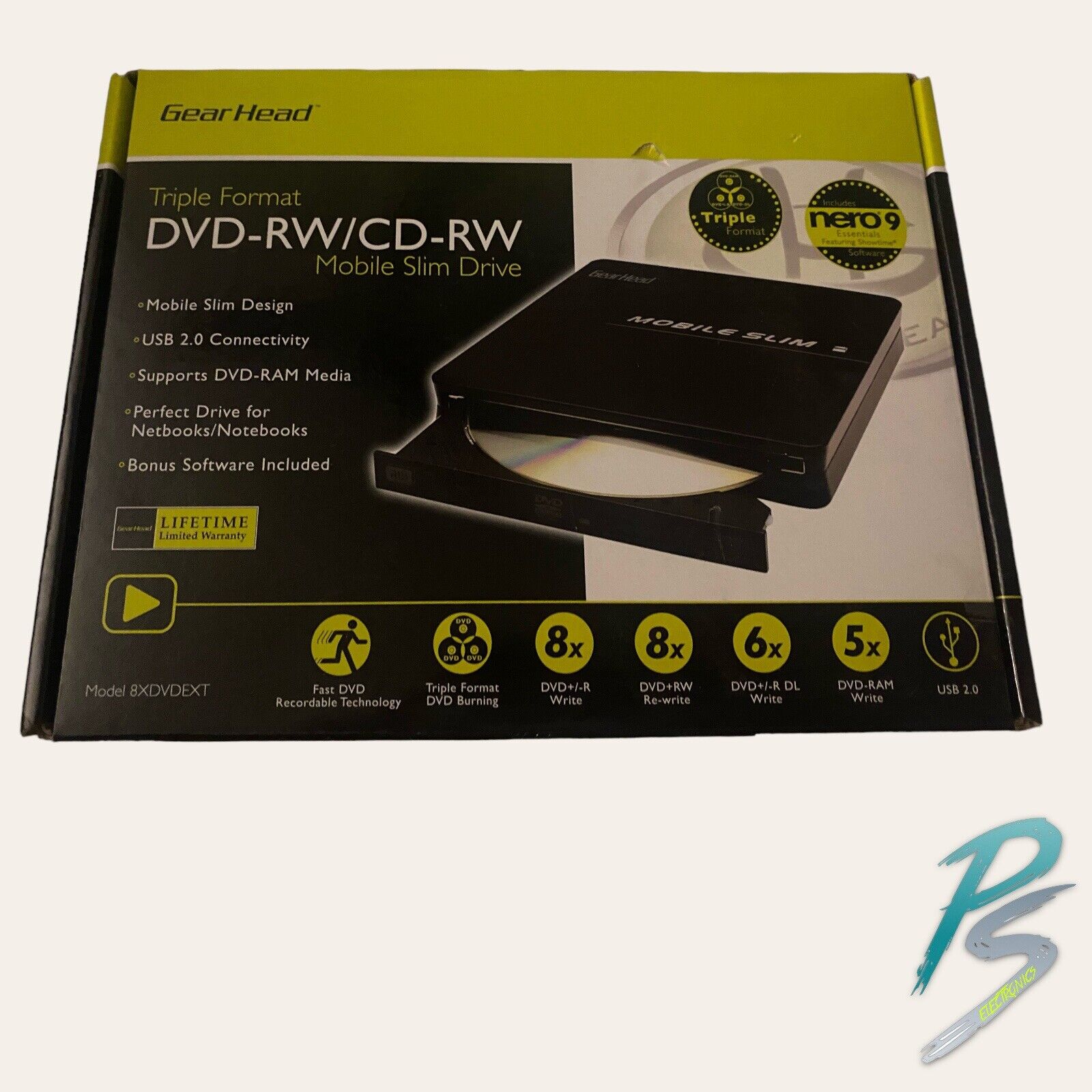 Gear Head Triple Format Dvd-RW/CD-RW Mobile Slim Drive