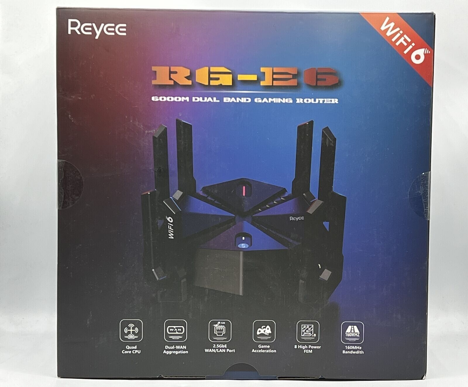 Reyee AX6000 RG-E6 6000M Dual Band Wifi Gaming Router New Open Box