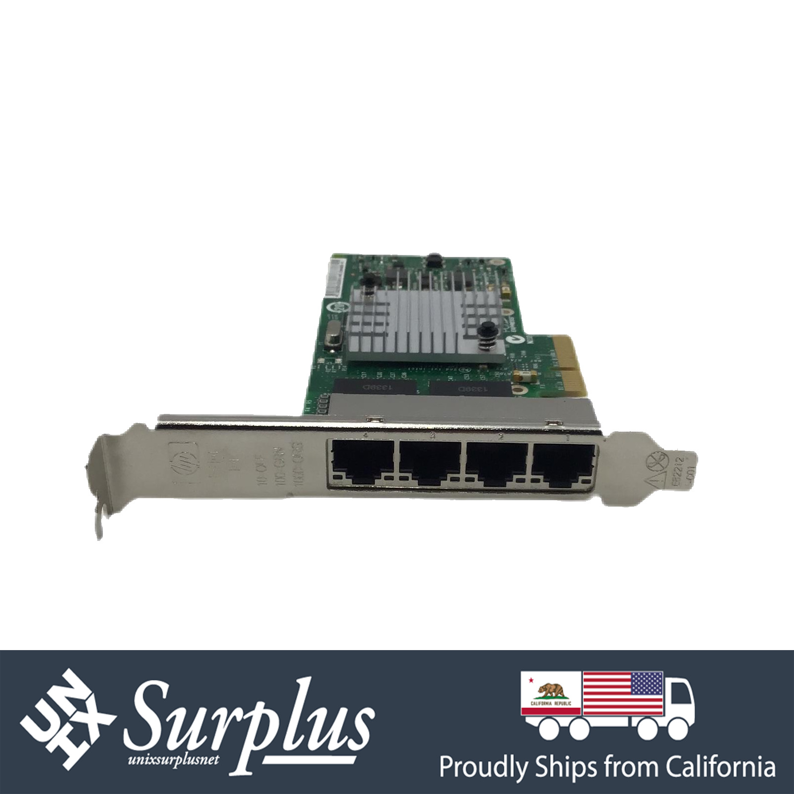 HP NC365T Quad Port Gigabit Ethernet RJ-45 PCIe 2.0 x4 1GbE NIC Adapter High