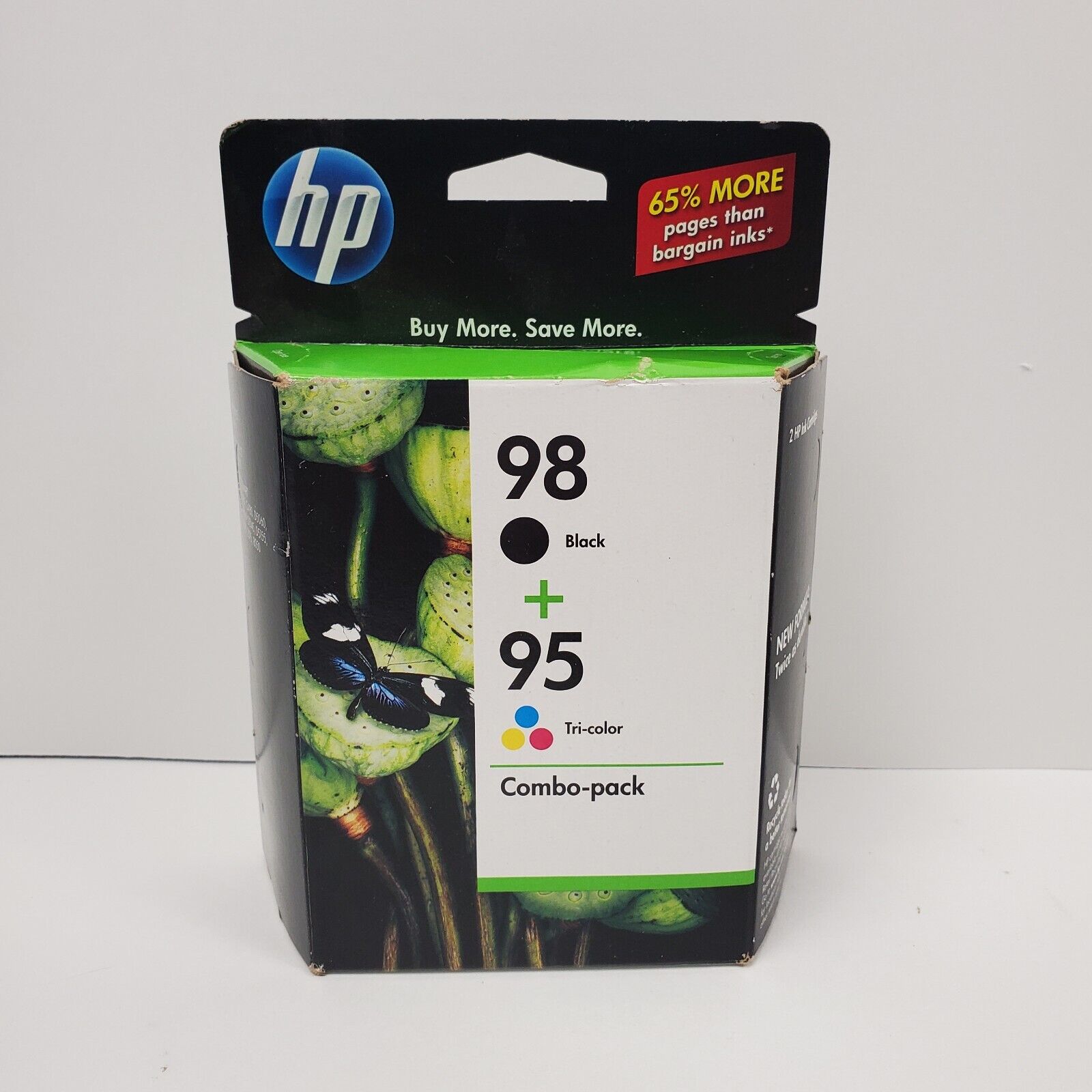 Genuine Combo Pack HP 95 & 98 Black & Tri-Color Ink New Sealed Exp Aug 2011