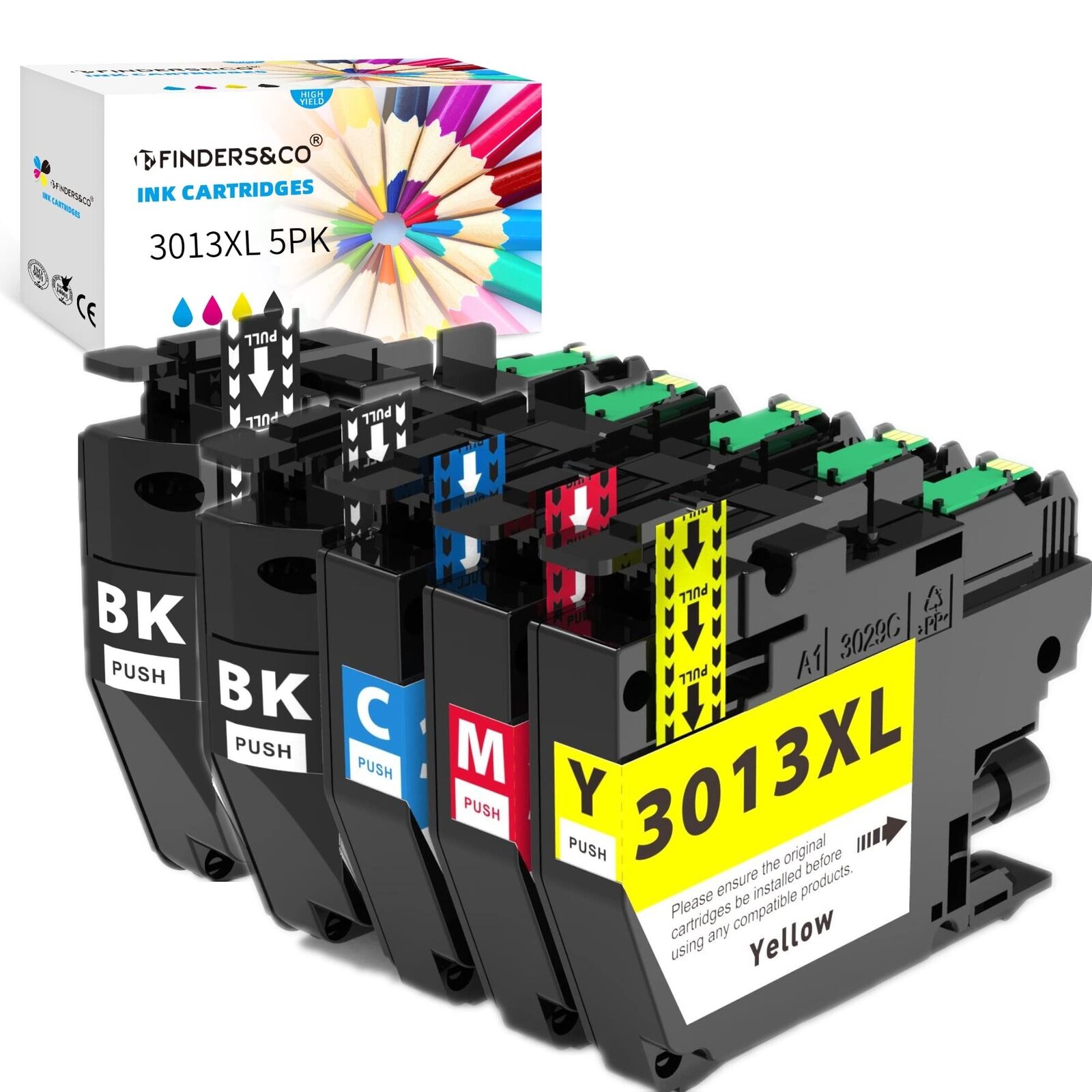 F FINDERS&CO LC3013 Ink Cartridges Replacement for Brother LC-3013 XL Ink Use...