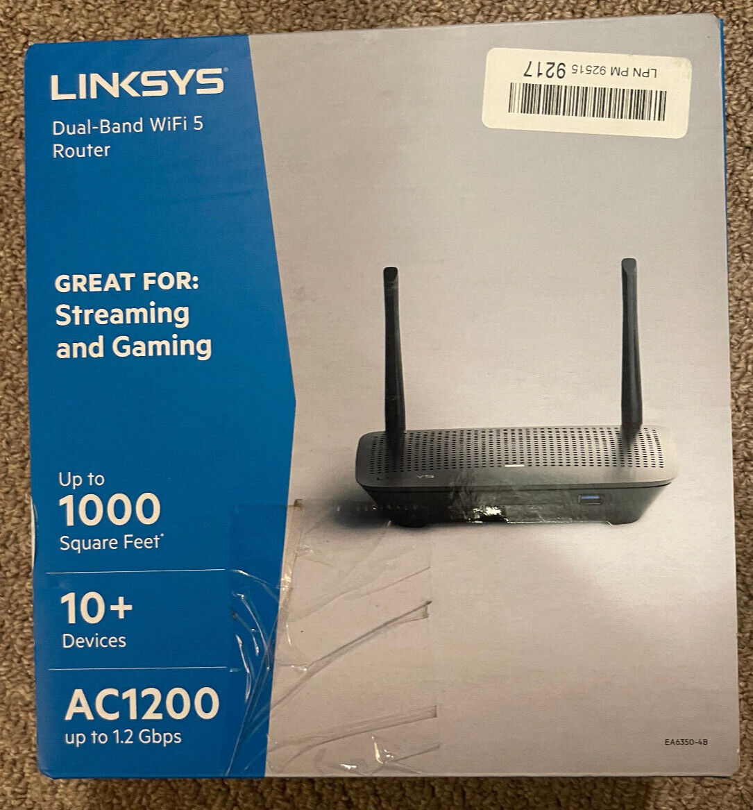 Linksys EA6350 V4 R63 Dual-Band AC1200 WiFi 5 Router / Open Box