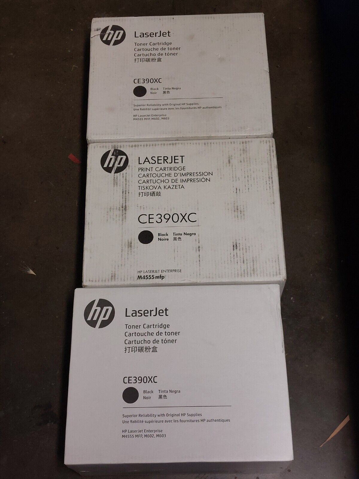 3 HP CE390XC 90X TONER CARTRIDGE HP LaserJet M4555 602 M603 Brand New Sealed