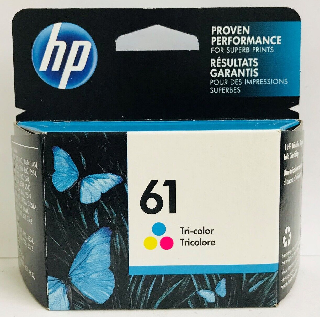New Genuine HP 61 Color Ink Cartridge  In Retail Box