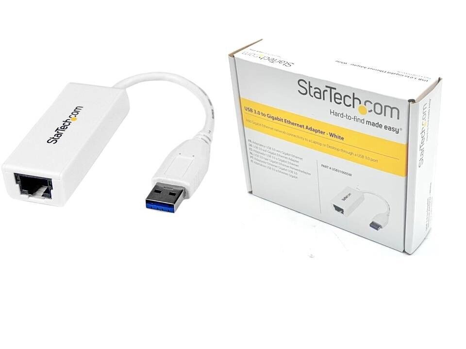 StarTech USB31000SW USB 3.0 To Gigabit Ethernet Adapter, White