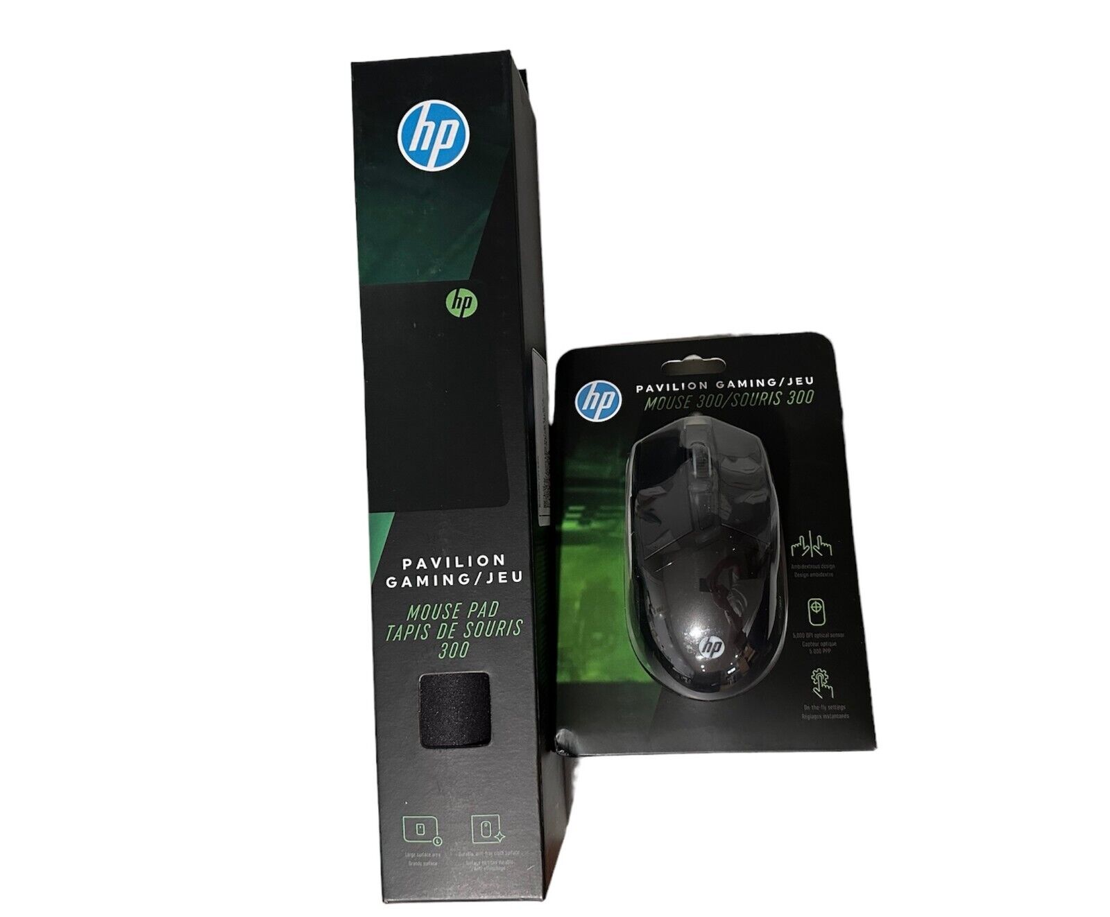 Combo HP Pavilion 300 Gaming Mouse Wired Black HP Mouse Pad Pavilion 300