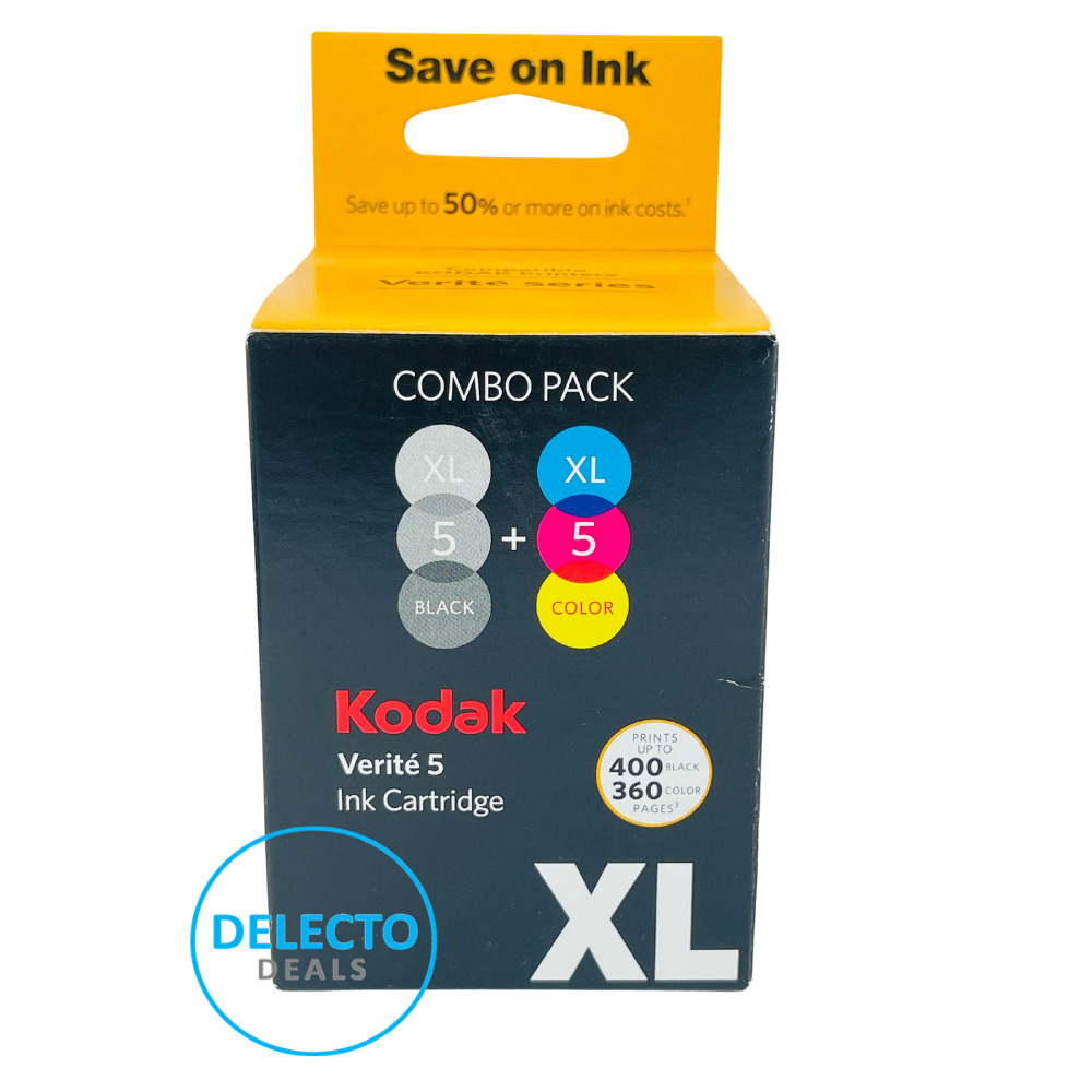 GENUINE Kodak Verite 5 XL Combo Pack Ink Cartridge Black & Color XL SEALED BOX