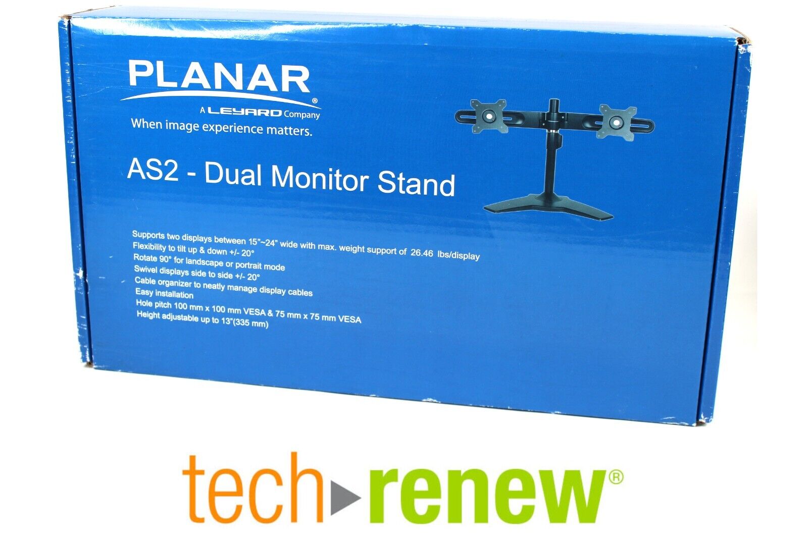 Planar AS2 Dual Monitor Stand | Black | 997-5253-00 | New in Open-Box