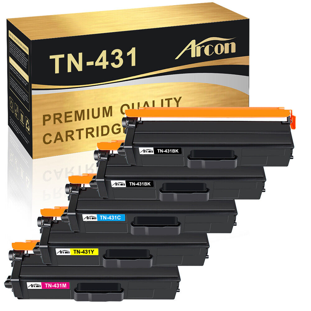 5x TN431 Toner Compatible With Brother MFC-L8610CDW HL-L8260CDW L8360CDW Printer
