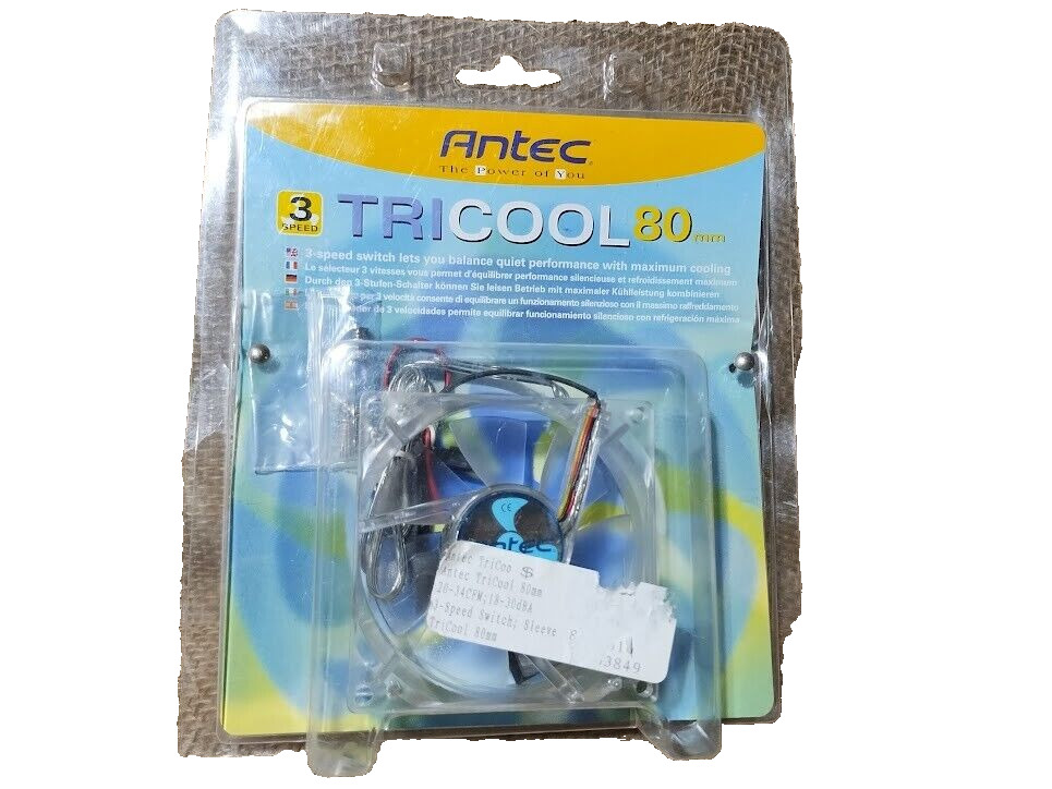 Antec TriCool 80mm Cool Fan 3-Speed Switch Quiet Performance Maximum Cooling