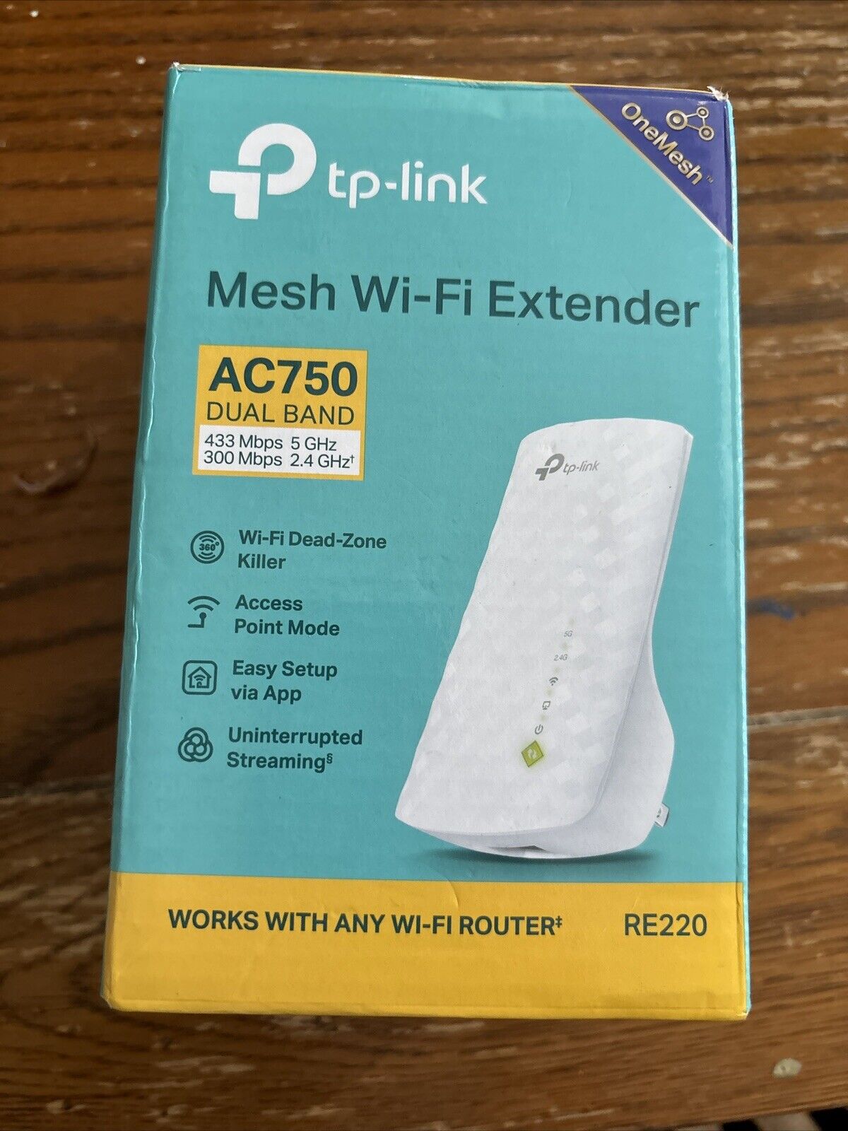 TP-Link AC750 Wi-Fi Range Extender RE200 300 Mbps + 433 Mbps New In The Box