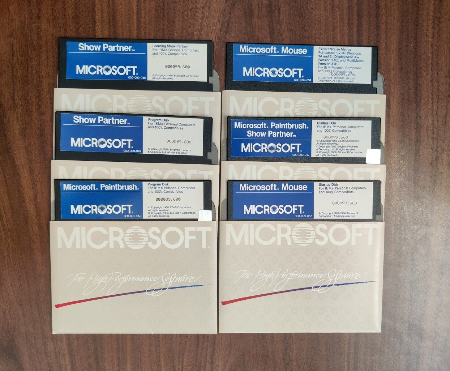 1986 Microsoft IBM Floppy Lot RARE - Show Partner, Paintbrush & Mouse