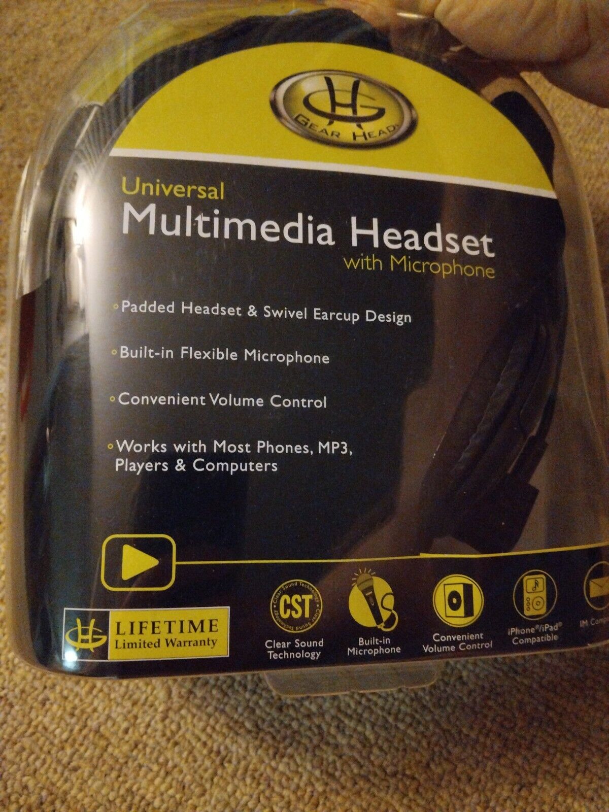Gear Head AU3700S Black Headband Headsets