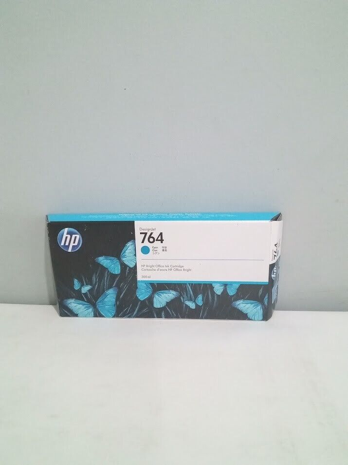 HP 764 300-ml Cyan Designjet Ink Cartridge C1Q13A Exp oct 2024