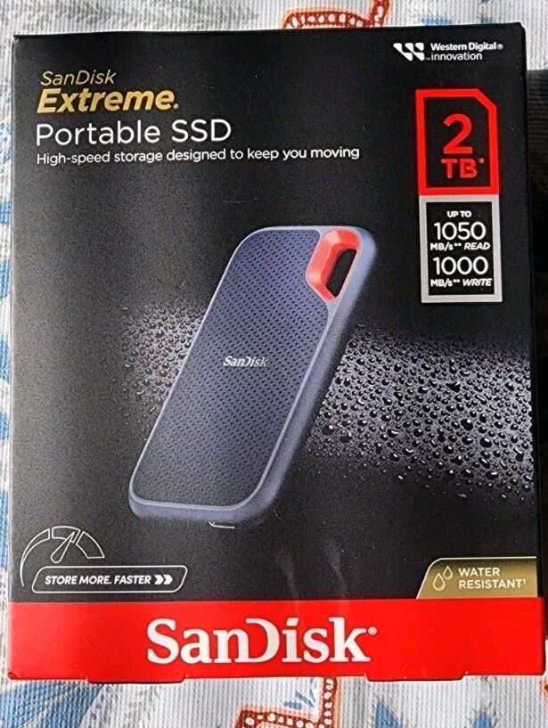  NEW  SANDISK EXTREME PORTABLE SSD - 2TB -  
