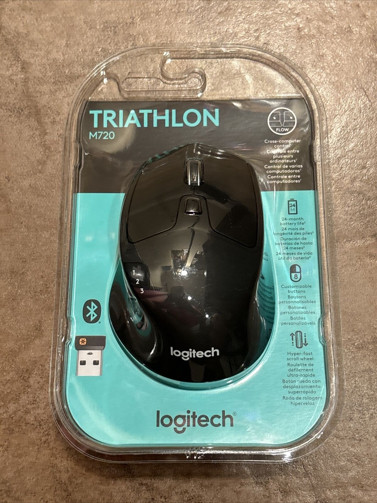 LOGITECH M720 TRIATHLON MULTI-DEVICE WIRELESS MOUSE Brand new and unopened