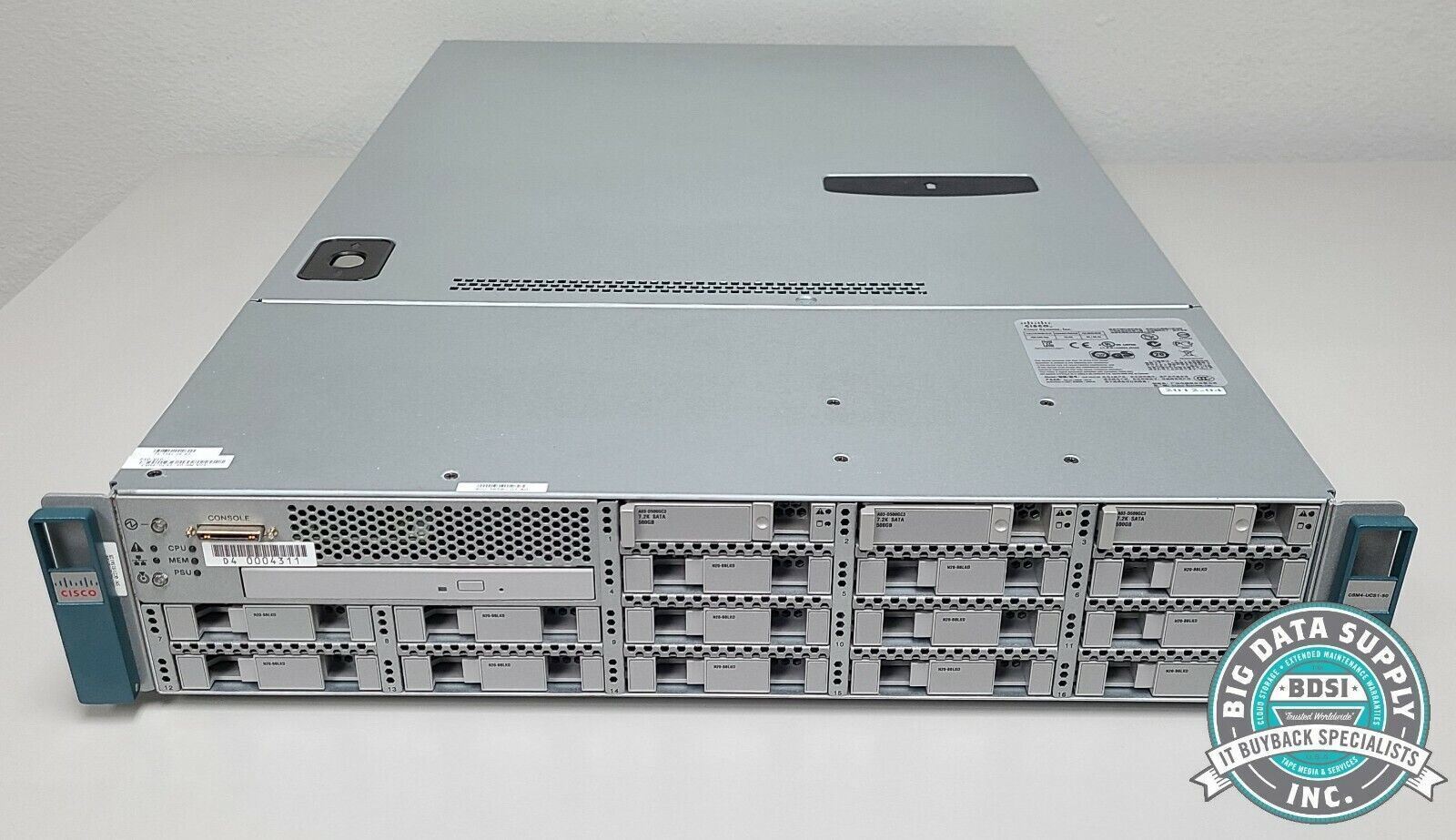Cisco UCS C210 M2 Server 1.5TB 16GB RAM 2.67GHz Intel Xeon X5650 CSM4-UCS1-50-K9