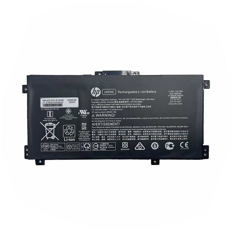 Genuine OEM 52.5Wh LK03XL Battery For HP Envy X360 15-BQ 15-BP 15-CN 17-AE 17-CE