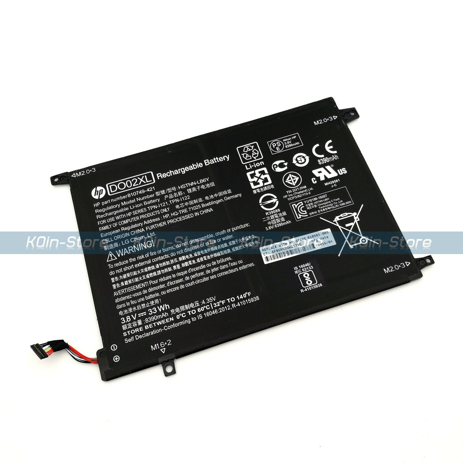 Genuine DO02XL OEM Battery for HP Pavilion X2 210 G1 10-N HSTNN-LB6Y 810985-005 