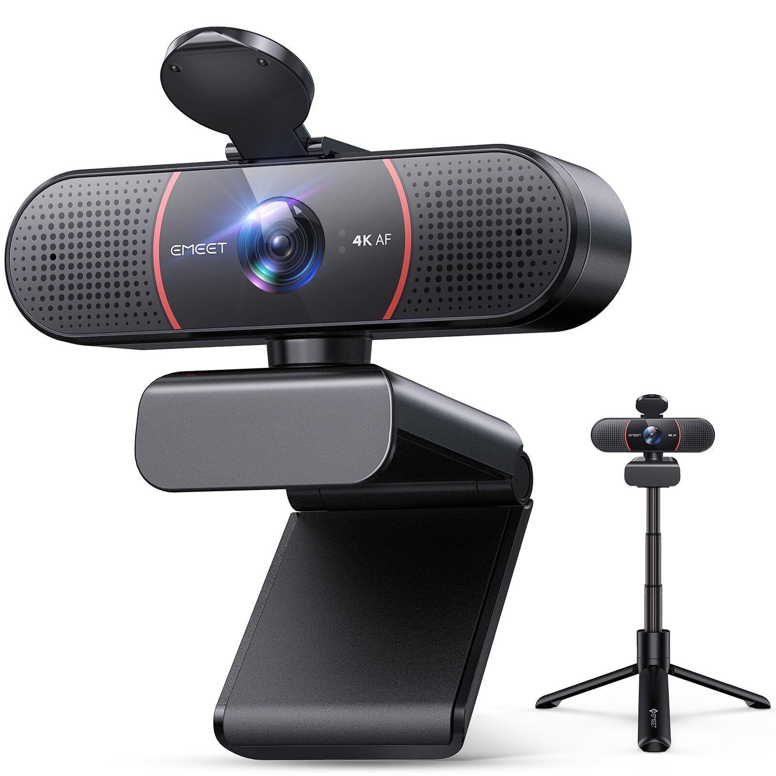 C960 4K Webcam with Tripod, 4K UHD Sony Sensor, 3 Adjustable Height Mini Trip...