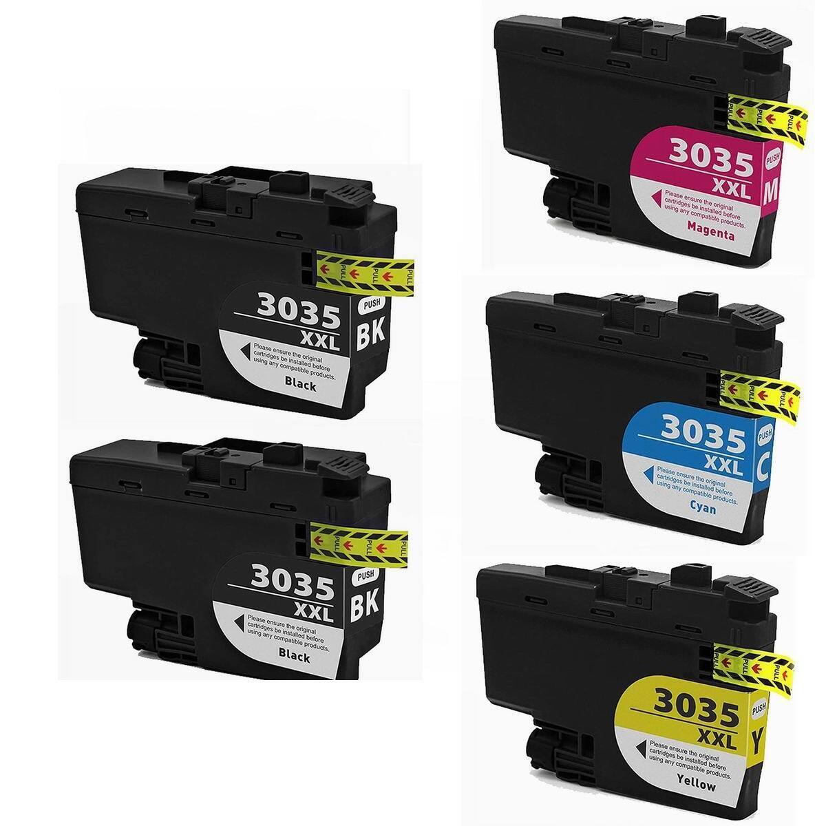 5 Pack Compatible Ink Cartridge for LC3035 3035xxl Ink Cartridge for MFC-J995DW