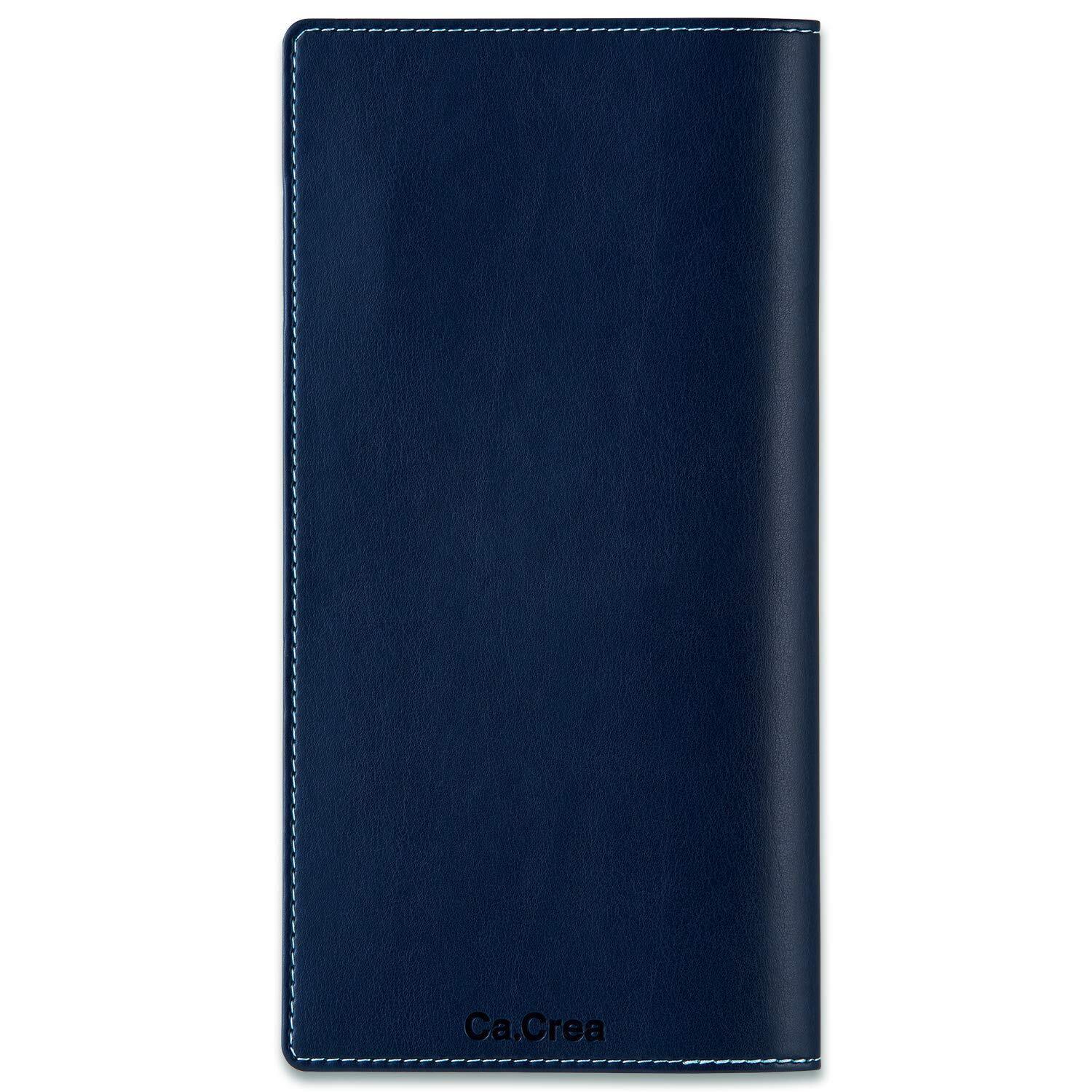 PLUS Plus Notebook Cover Ka.Crie A4 1/3 Luxury Cover Genuine Leather Style Navy