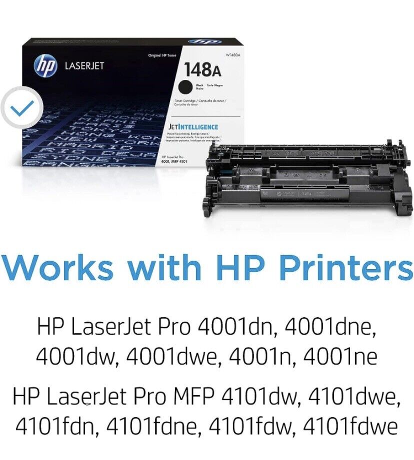 HP 148A Black Original LaserJet Toner Cartridge W1480A - New Openbox