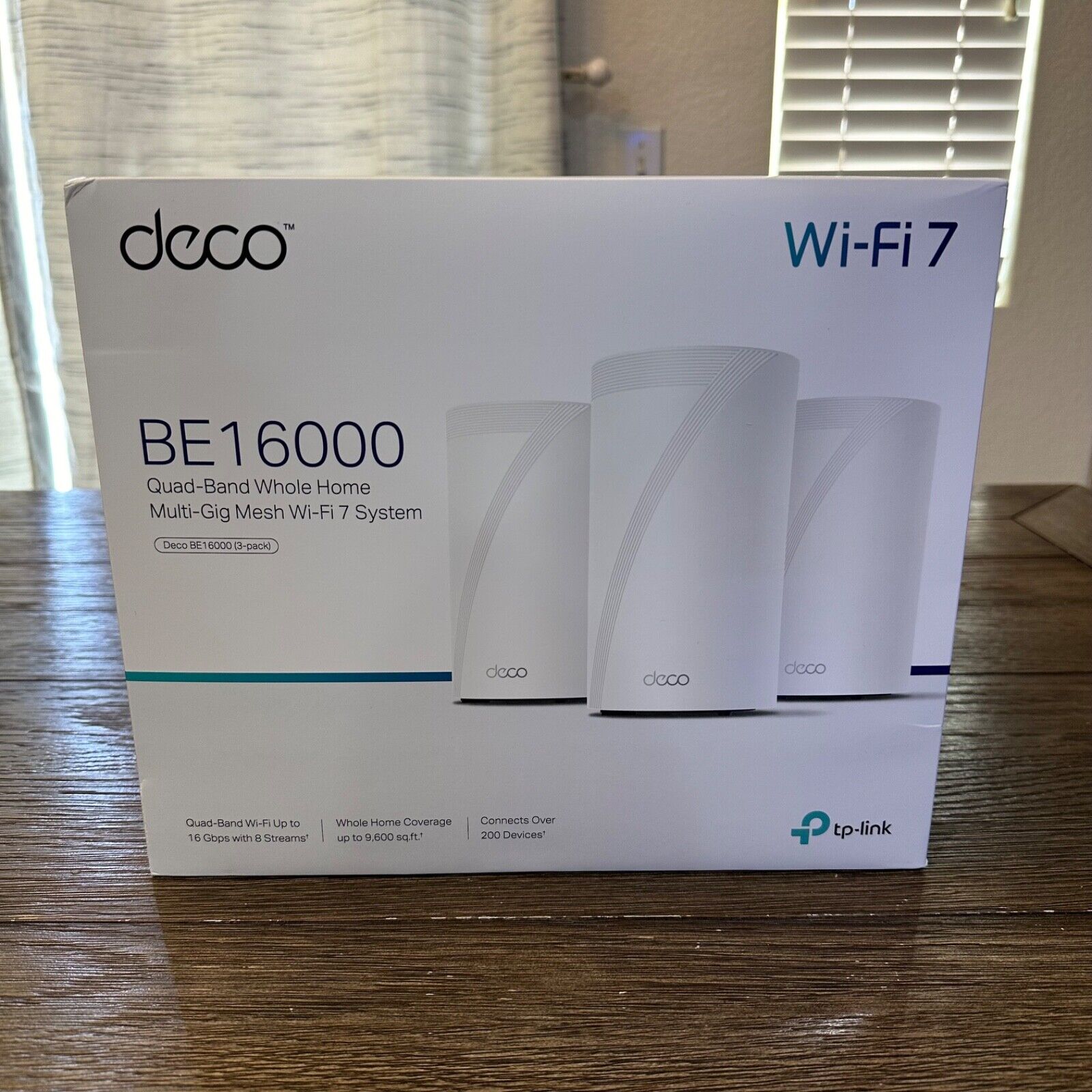 TP-Link Deco BE16000 Quad-Band Mesh Wi-Fi 7 System Multi-Gig 3-Pack Home Office