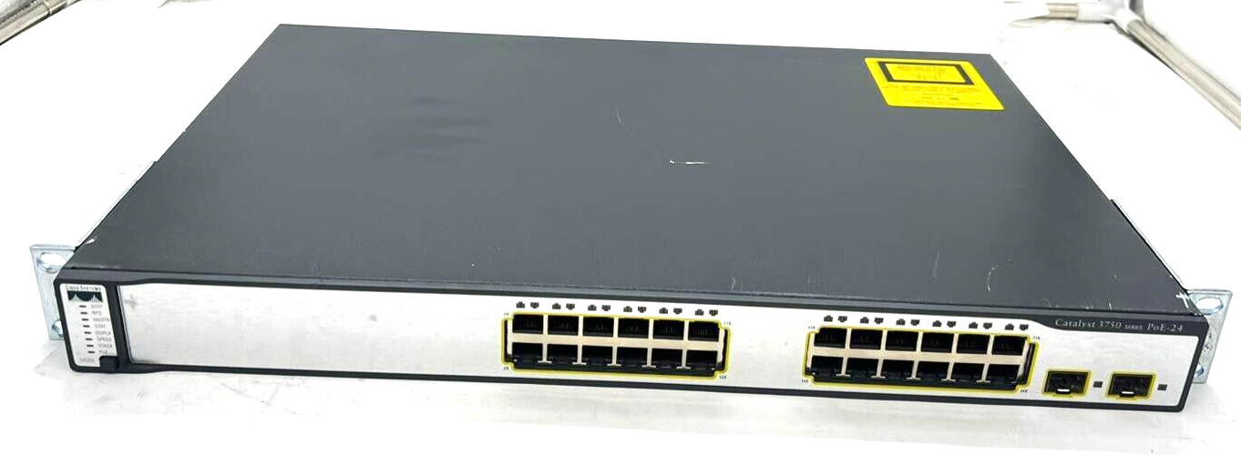 Cisco Catalyst 3750 Series PoE-24 Switch, with Rack Ears