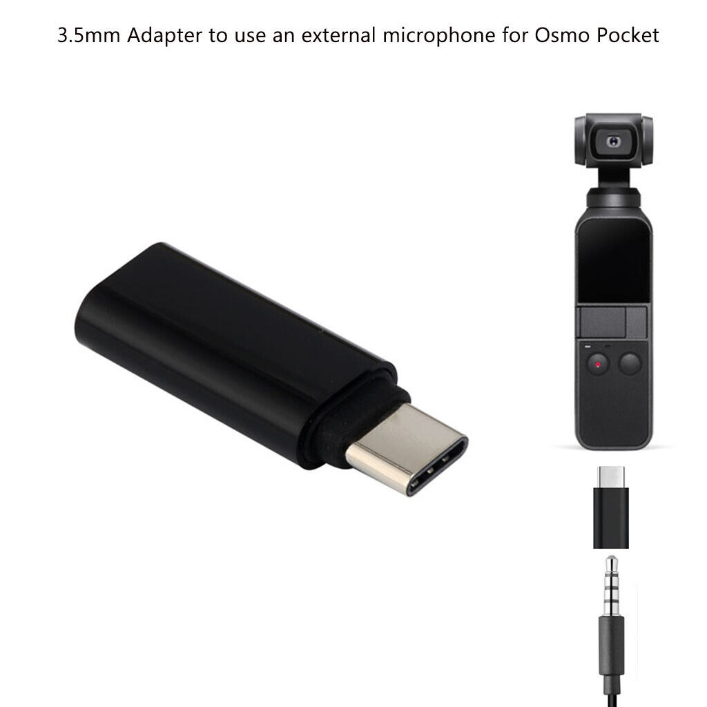 Type C USB C to 3.5mm Audio Adapter for External Microphone for Osmo Pocket 
