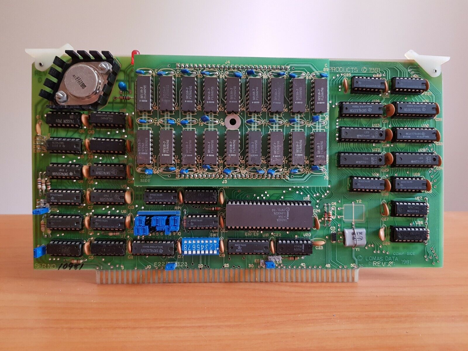 Lomas Data Products Memory Board S-100 Intel D8202A, 36 x D2118-7 Dynamic Ram 
