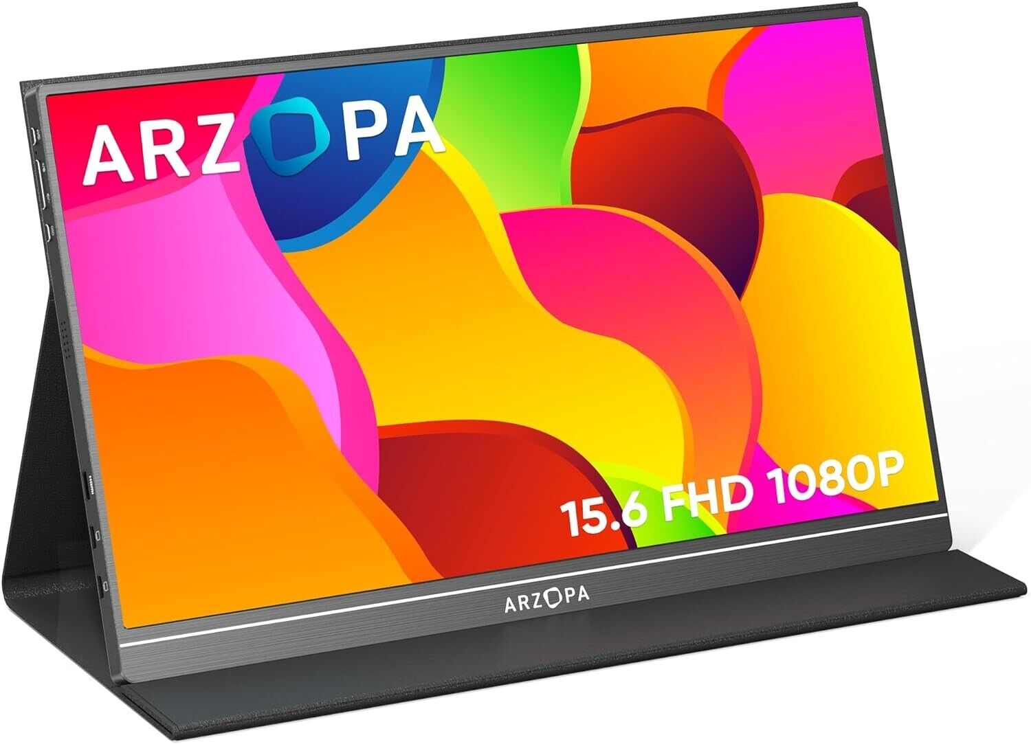 ARZOPA Portable Monitor, 15.6\'\' 1080P FHD Laptop Monitor USB C HDMI
