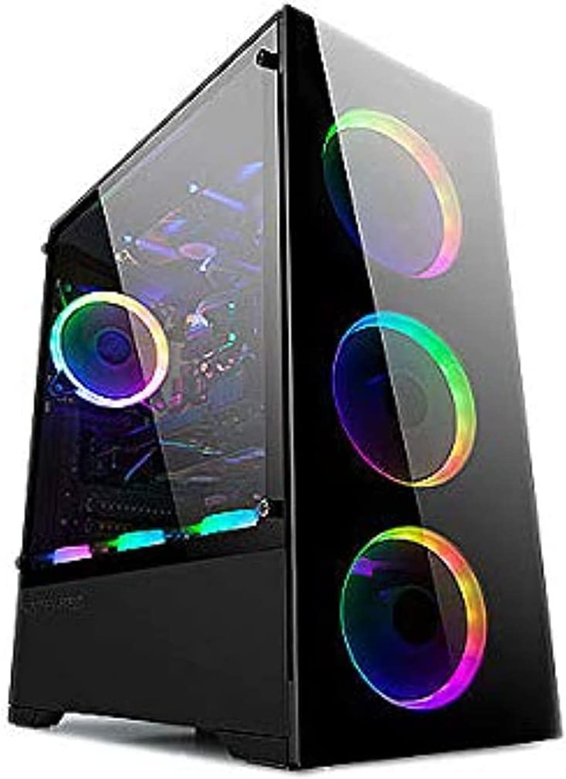 B-Voguish Gaming PC with Tempered Glass Mid Tower, USB3.0, Support E-ATX, ATX, M