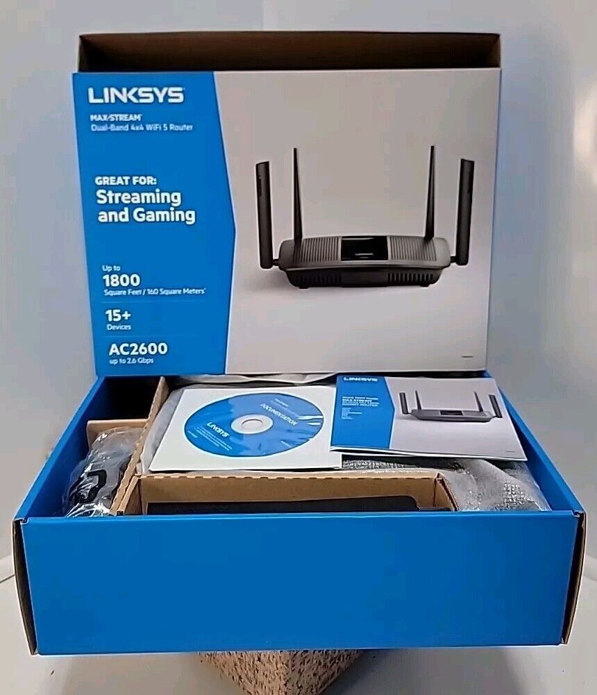 Linksys AC2600 Smart Dual Band Gigabit Wi-Fi Router (EA8100)™  New Open Box