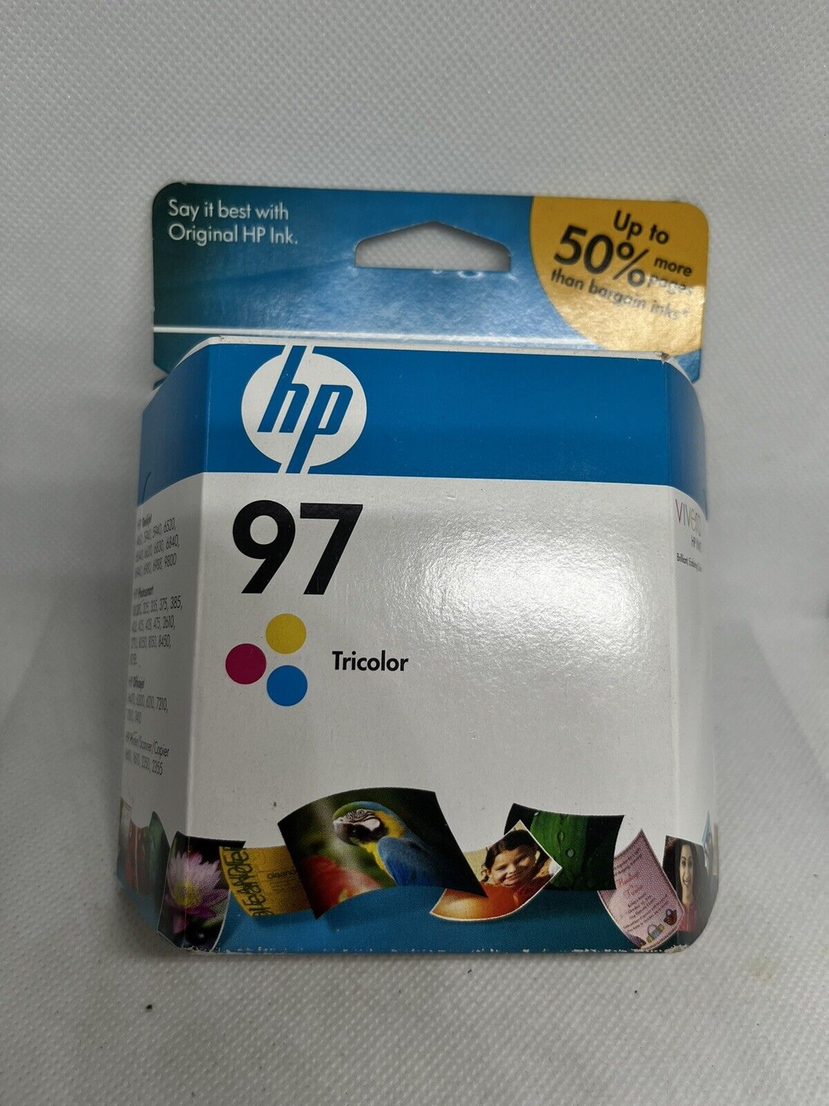 Genuine HP Vivera Inkjet 97 TriColor Ink Cartridge Deskjet Officejet EXP 05/2010