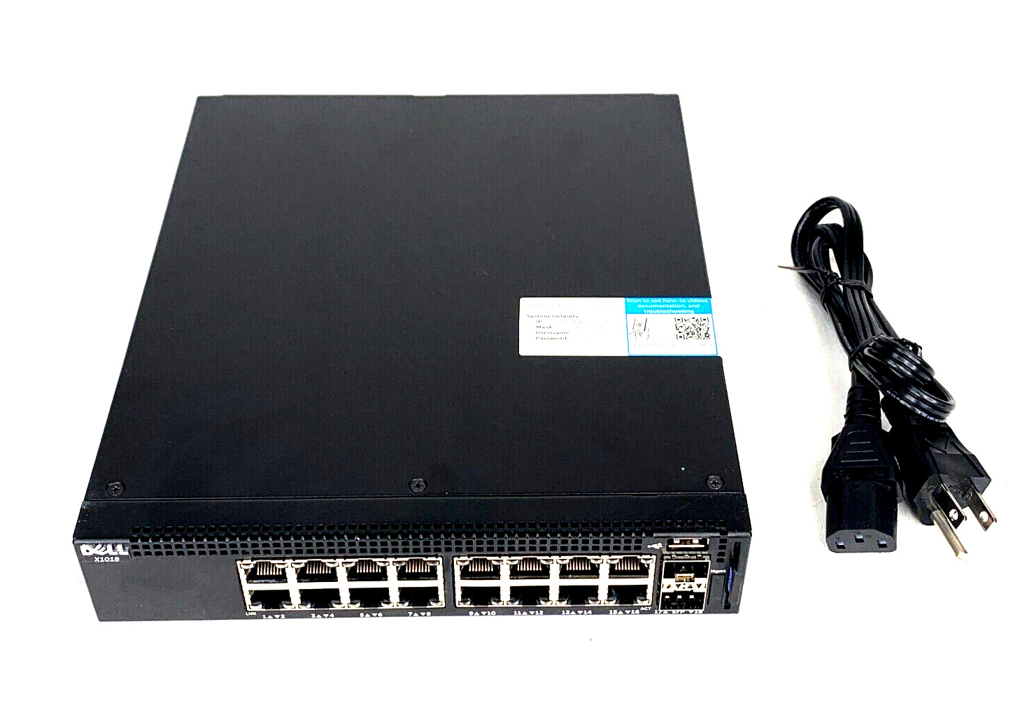 Dell X1018 X-Series Smart Managed Switches 16-Port Gigabit 2-Port SFP Switch