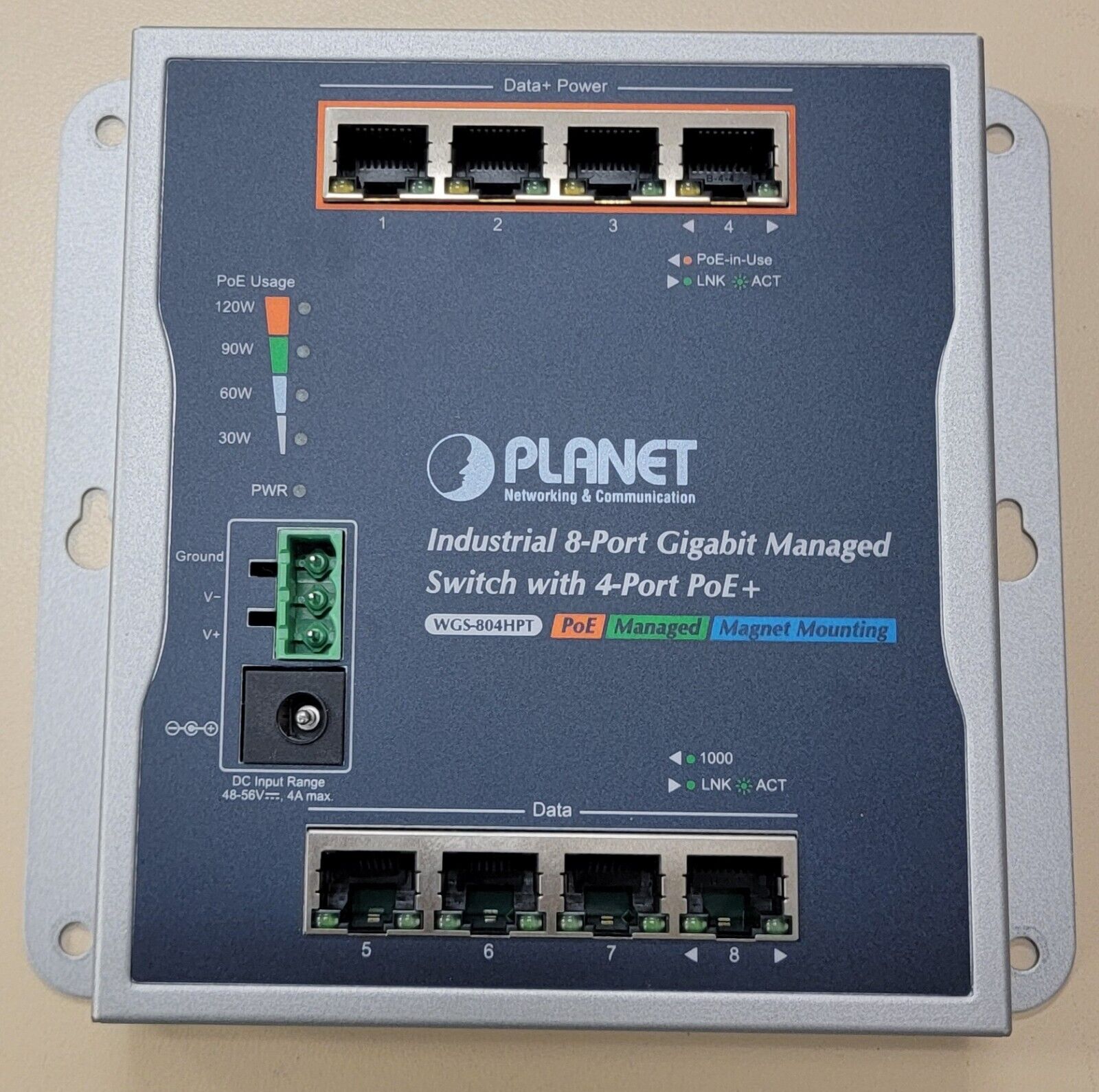  Planet Industrial 8 Port WGS 804HPT