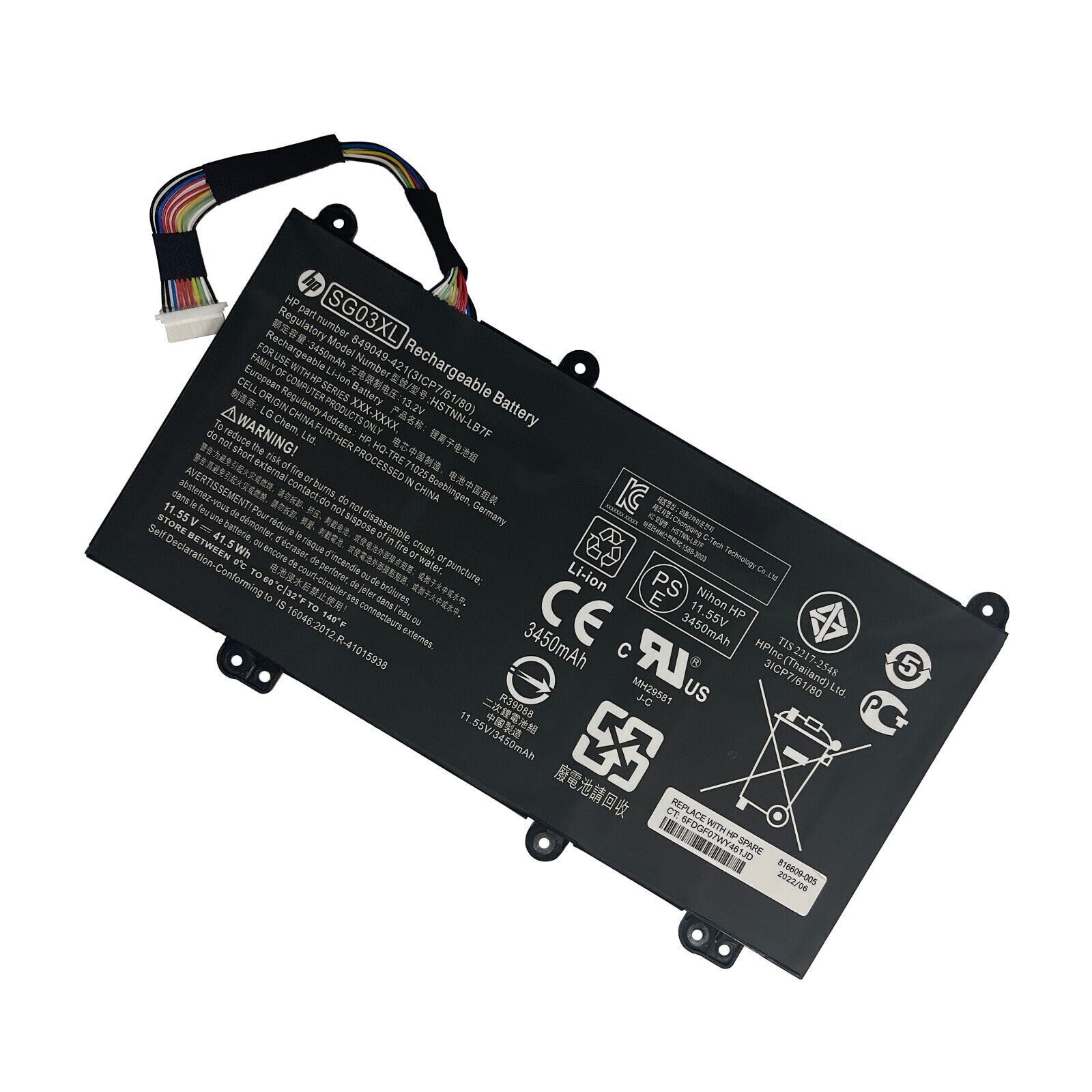 Genuine OEM SG03XL Battery For HP Envy 17-u011nr 17t-u000 m7-u109dx 849049-421