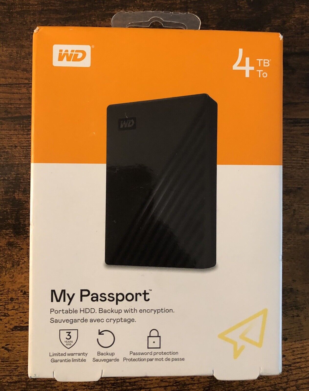 New Sealed WD 4TB My Passport Portable External Hard Drive Black