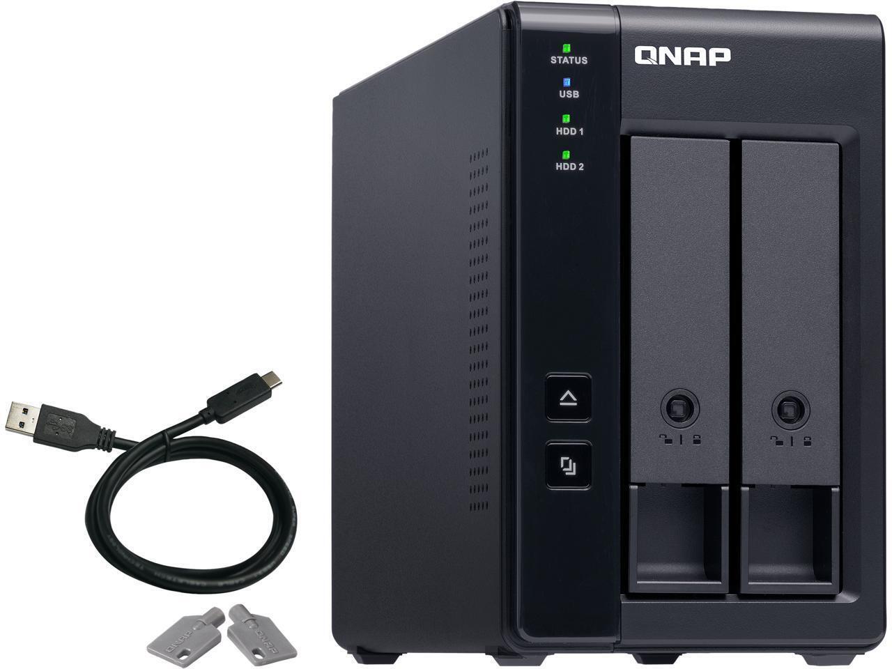 QNAP TR-002-US Diskless System 2 Bay USB Type-C Direct Attached Storage with