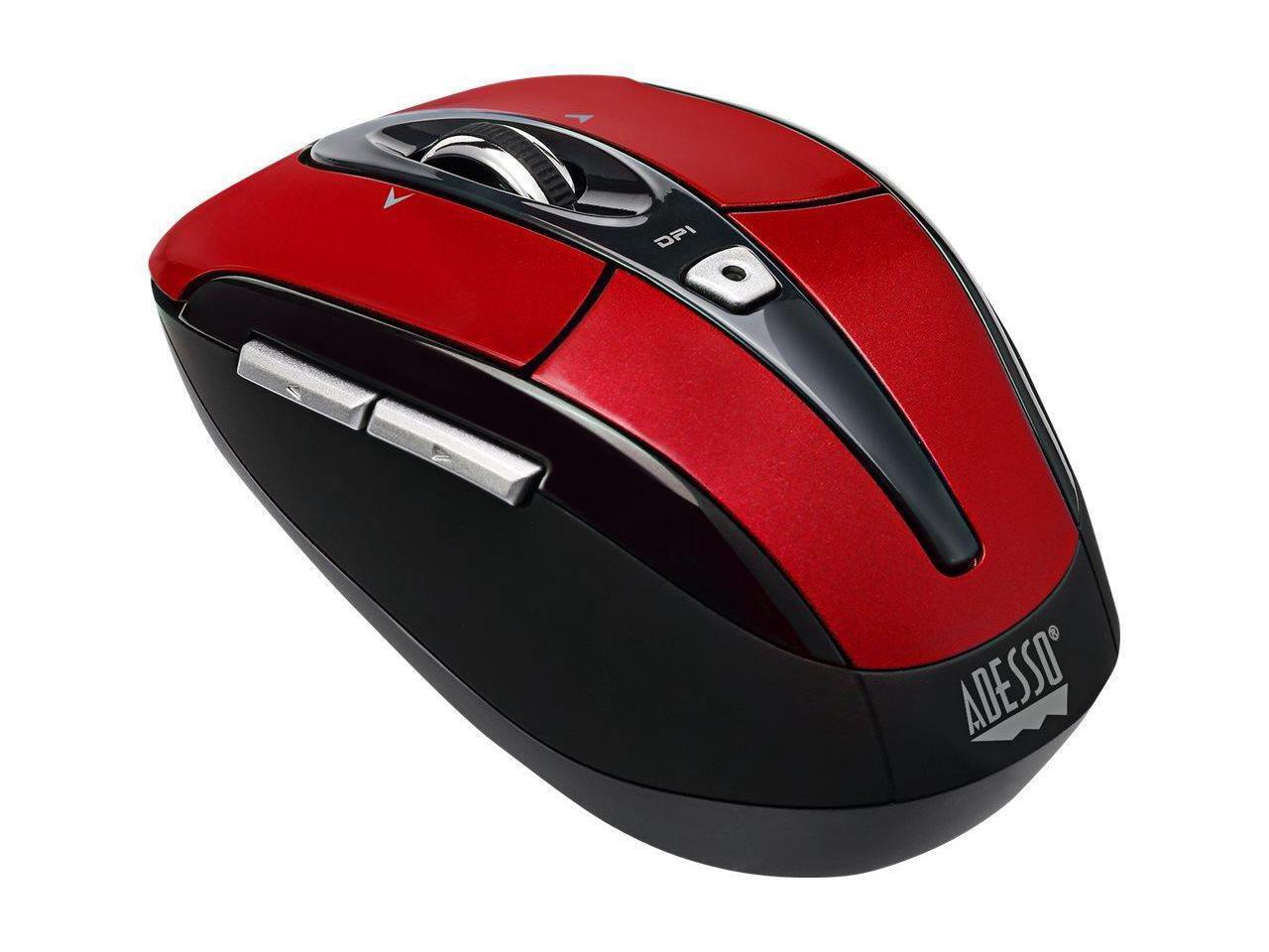 ADESSO iMouse S60R Red 6 Buttons Tilt Wheel USB RF Wireless Optical Mouse