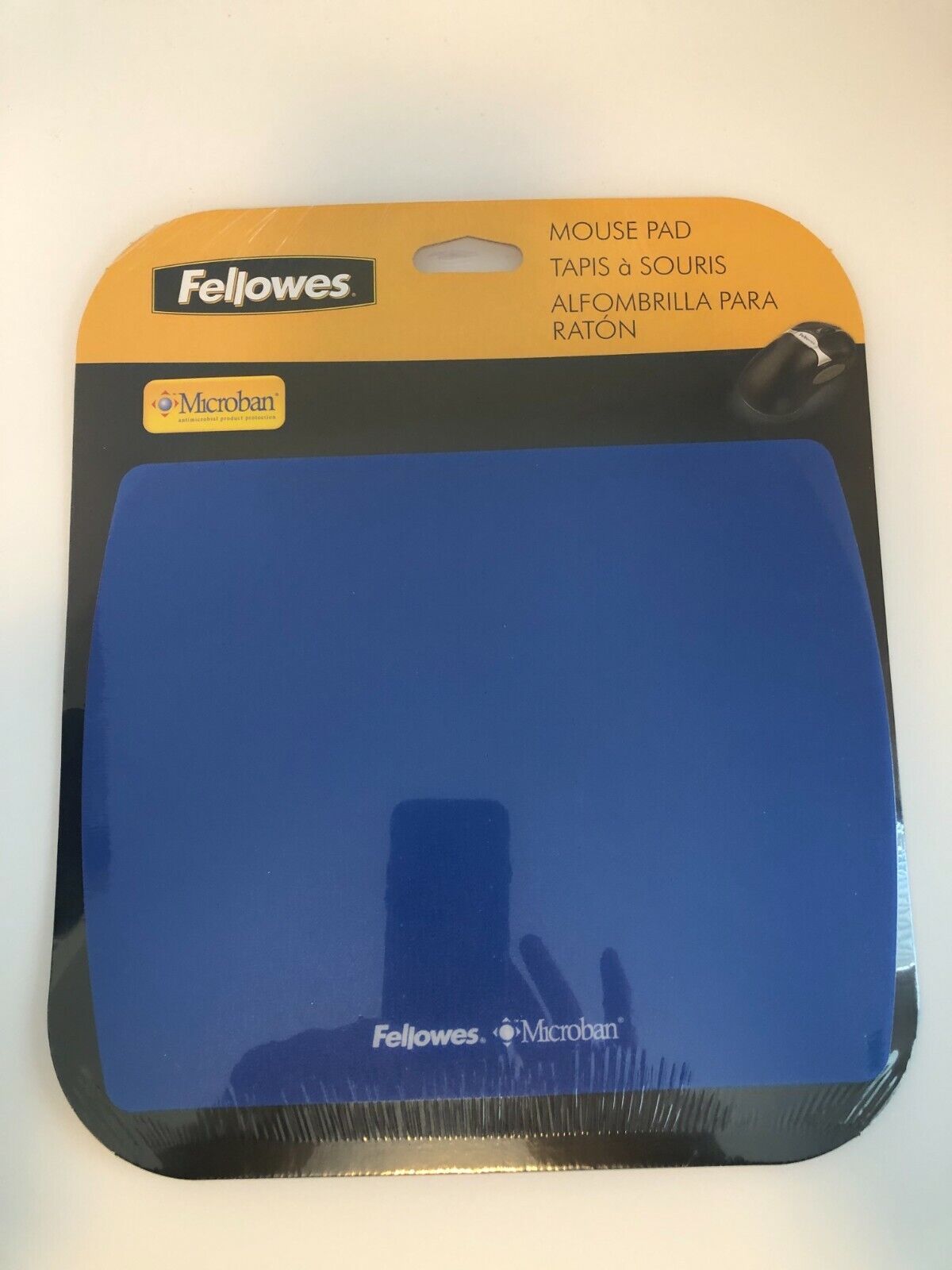 Fellowes Sapphire Blue Microban Ultra Thin Mouse Pad for PC or Mac Computer NEW