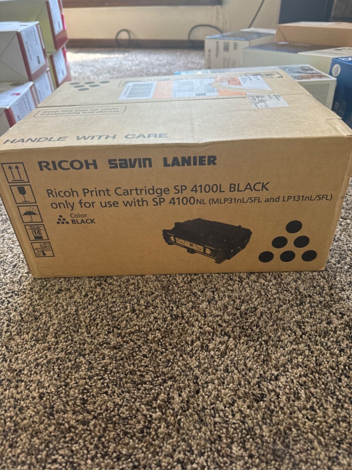 NEW OPEN BOX/ RICOH PRINT CARTRIDGE SP 4100L BLACK (M889-33)