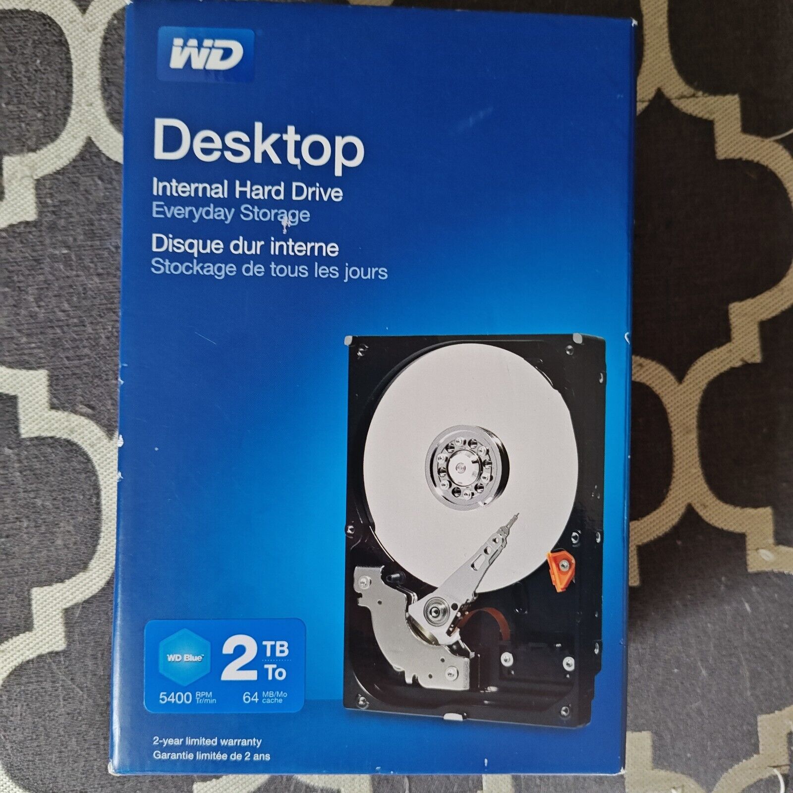 Western Digital WD 2 TB 3.5-Inch Desktop Mainstream WDBH2D0020HNC-NRSN - NEW