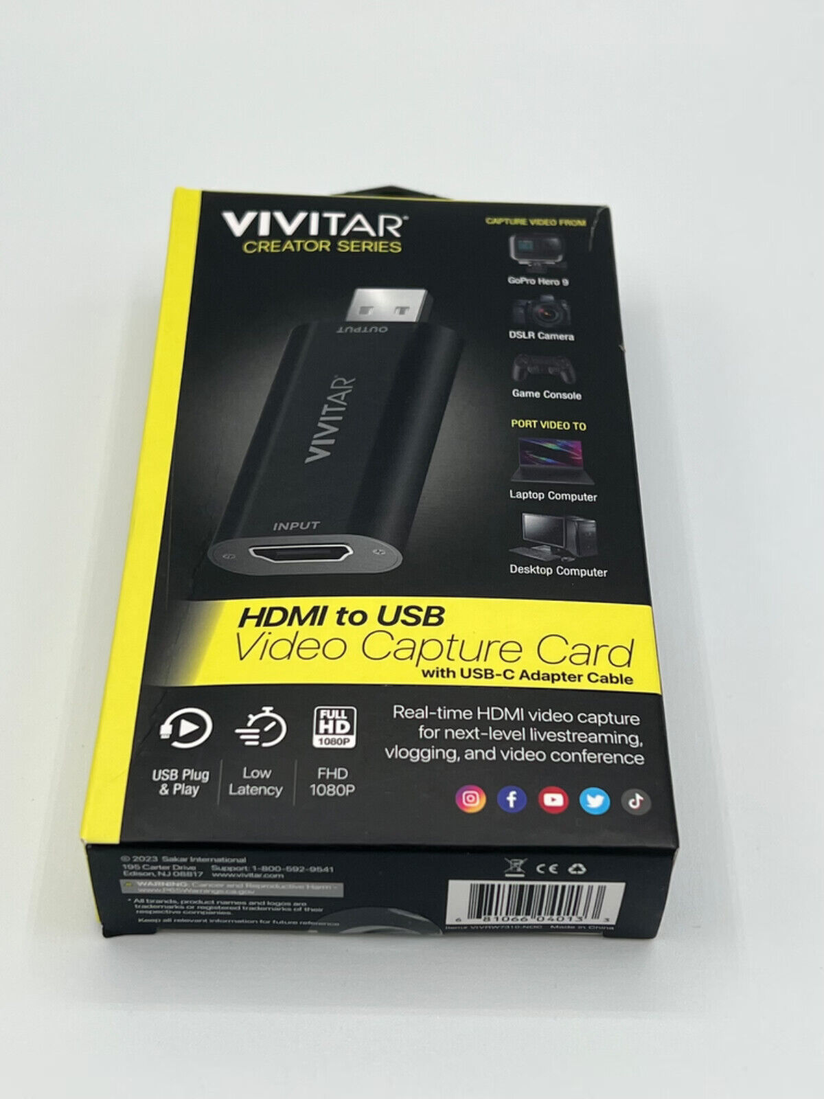 Vivitar Creator Series HDMI to USB Video Capture Card with Real-time HDMI V1