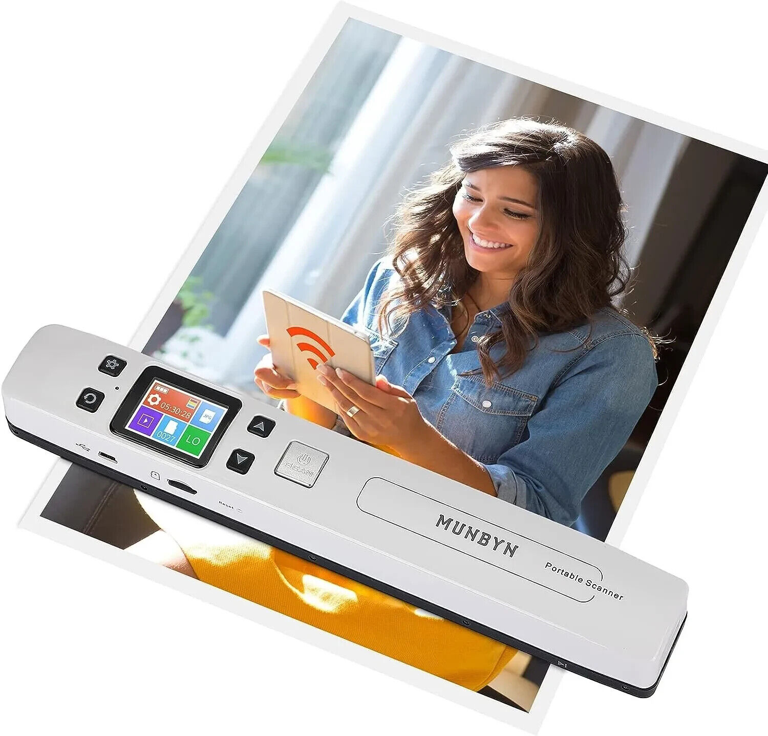 NEW MUNBYN Portable Scanner Photo Scanner for Documents Pictures Texts 1050DPI